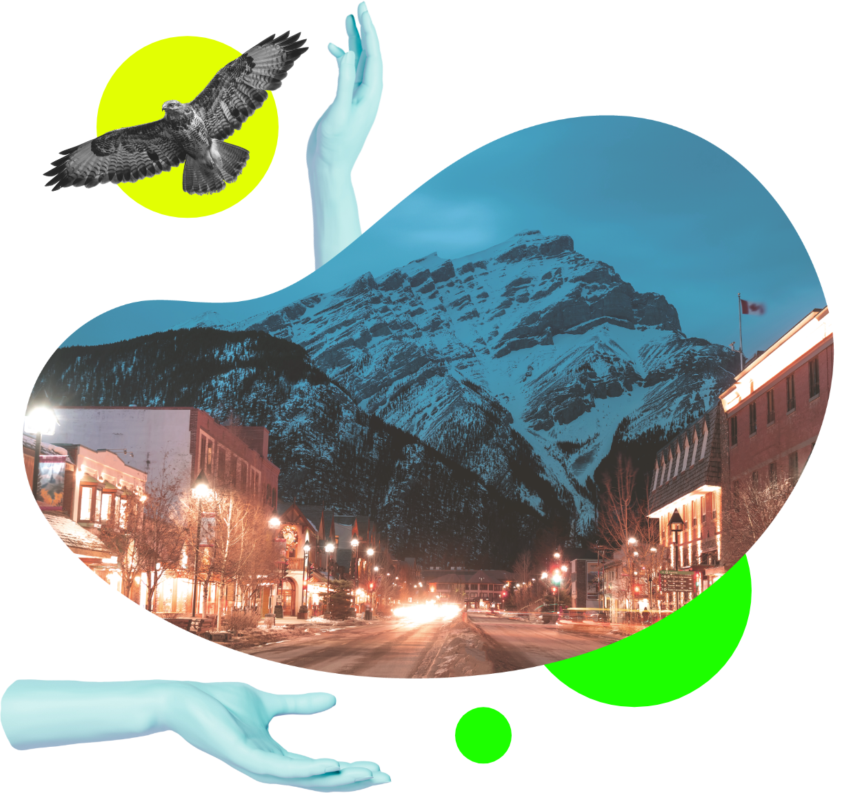 An abstract image of Banff